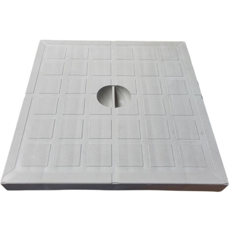 Couvercle piéton plein 20 x 20 cm pour regard évacuation PVC plat – Épaisseur 2 cm – Pour espaces extérieurs – Résistant aux intempéries