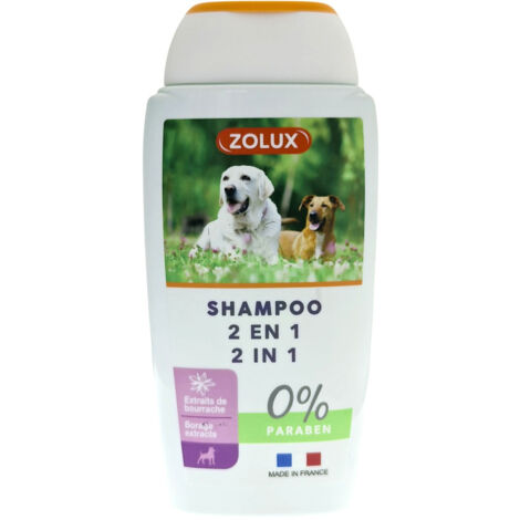Shampooing 2en1 nettoie et oxygène le poil pour chien 250 ml - zolux (1/3)