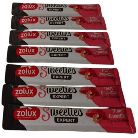 Sticks crème de thon et crevette 7 x 14 g pour chat - zolux