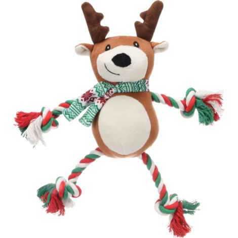 Caribou Vicente Brun 35 cm jouet Noel pour chien - Flamingo (1/5)