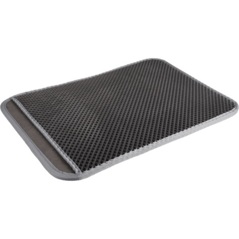 Tapis pour bac a litière noir 61 x 41,5 x 1,3 cm pour chat - Flamingo (1/5)
