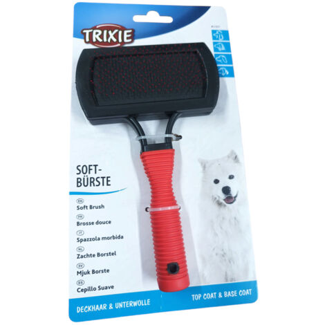 Brosse souple 10 x 17 cm Pelage extérieur, Base du pelage pour chien - Trixie