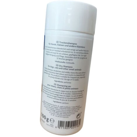 Shampoing sec poudre 100g pour chien, chat - Trixie