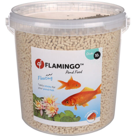 Nourriture poisson étang forme sticks seau 10 litres - Flamingo (1/4)