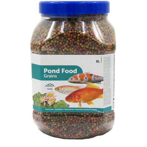 Nourriture poisson d'étang, en granulat 2 litres, - Flamingo
