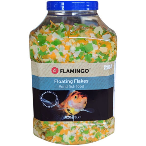 Nourriture pour poisson d'étang, en flocons 5 litres 620 g - Flamingo