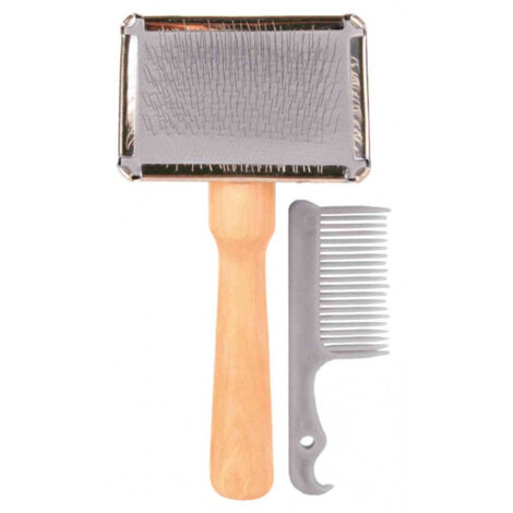 Brosse souple 6 x 13 cm avec petit peigne, pour chat et chien - Trixie