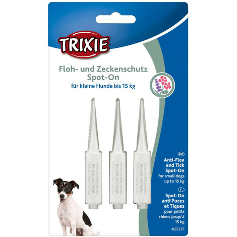 Protection anti-tiques et puces Spot-On pour chien jusqu'à 15 Kg - Trixie (1/2)