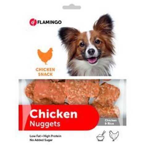 Friandises hapki Nuggets poulet et riz 400 g pour chien - Flamingo (1/2)