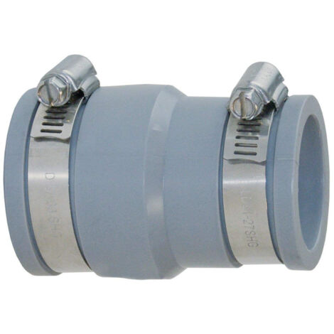 Interplast – Raccord d'évacuation PVC souple FF 50-56 mm et 30-36 mm – Multi-matériaux – Étanchéité pour tubes d'évacuation – Compatible PVC, ABS, PE
