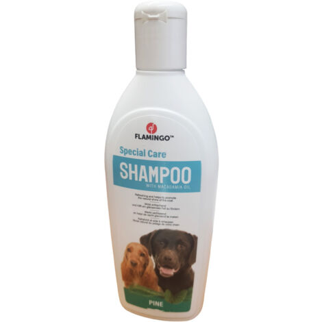 Shampoing au pin à l'huile de macadamia 300 ml pour chien - Flamingo (1/3)