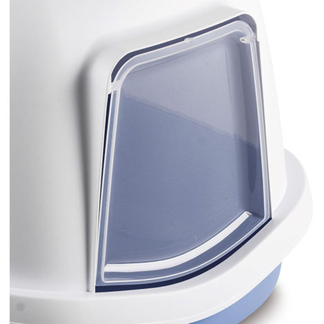 Super Queen 55 X 71 X 46 5 Cm Maison De Toilette Pour Grand Chat Bleu Acier