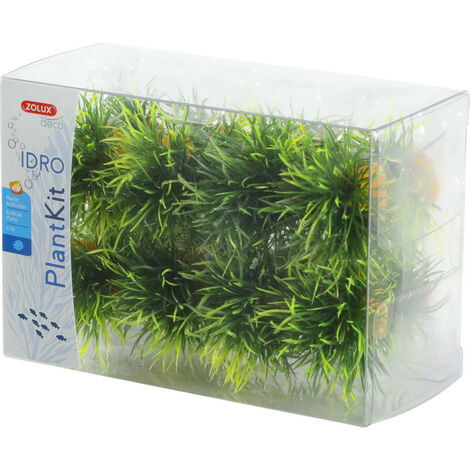 16 petits buissons déco plant kit idro hauteur 3 cm ø 3.5 cm pour aquarium - zolux (1/5)