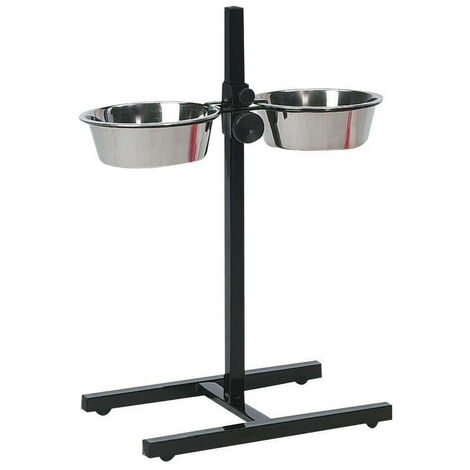 Bar a chien Otis hauteur max 60 cm bol ø 25 cm, 2,5 litres pour chien. - Flamingo (1/4)