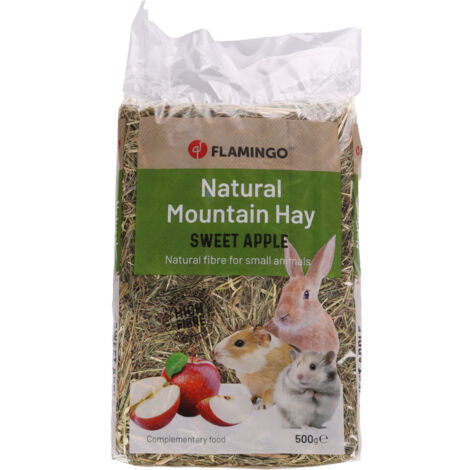 Foin de montagne aux Pommes 500 gr pour rongeurs - Flamingo