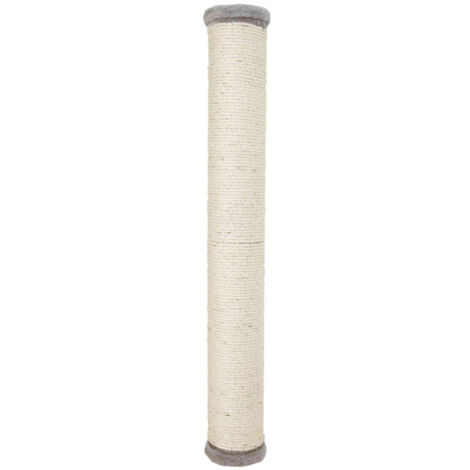 Trixie – Poteau à fixer au mur pour chat – Griffoir en bois et sisal ø 11 x 80 cm – Installation facile – Pour espaces restreints
