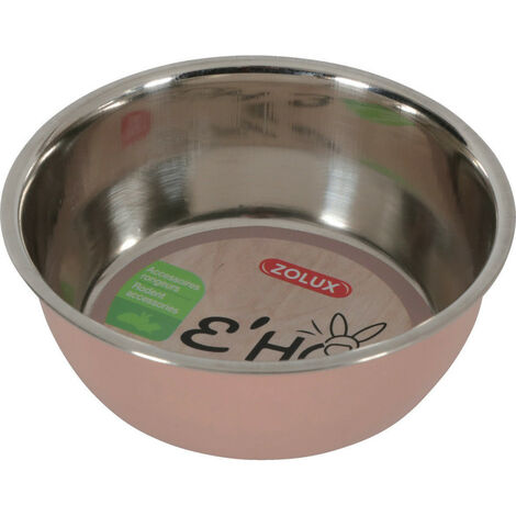 Bol en inox EHOP 200 ml rose pour rongeur - zolux (1/2)