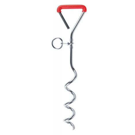 Piquet De Fixation Pour Bétail Et Chien En Fer - Longueur 50 Cm, Pour Attacher En Extérieur, Jardin, Camping - Anneau Mobile Pour Laisse