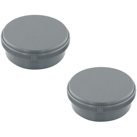 2 Tampons bouchon de visite PVC évacuation - Diamètre 100 mm - jardiboutique