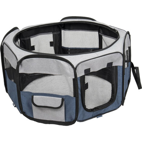 Enclos Flavio ø74 cm hauteur 35 cm couleur gris bleu pour petit chien. - animallparadise (1/5)