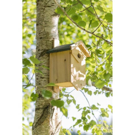 Nichoir pour les oiseaux nichant dans les cavités. Dimensions: 25 × 40 × 22 cm/ø 2,7 cm - animallparadise