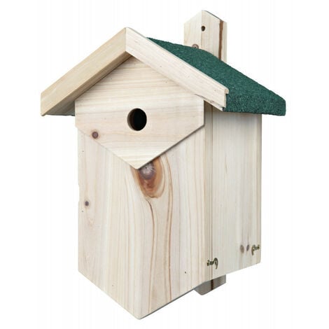 Nichoir pour les oiseaux nichant dans les cavités. Dimensions: 25 × 40 × 22 cm/ø 2,7 cm - animallparadise