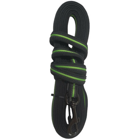 Laisse d'entraînement en nylon. 5 mètres x 17 mm.  vert. pour chien. - animallparadise (1/2)