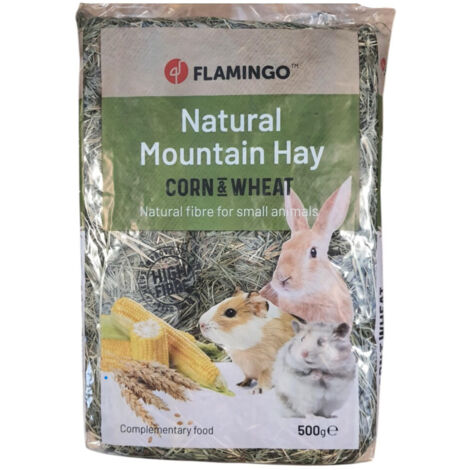 Foin de montagne au mais et ble poids 500 g pour rongeur - Flamingo