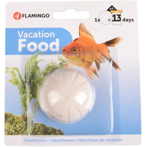 1 Bloc alimentaire vacances pour les poissons, Aquarium - Flamingo