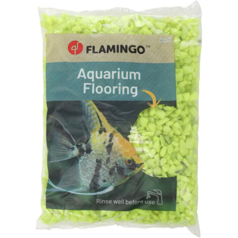 Gravier Neon jaune 1 kg pour aquarium. - Flamingo (1/2)