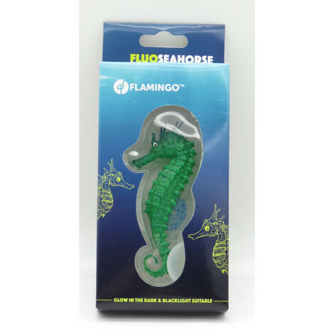 Décoration Aquarium fluo  Hippocampe 4 x 2 x 9 cm.couleur aléatoire. - Flamingo (1/5)