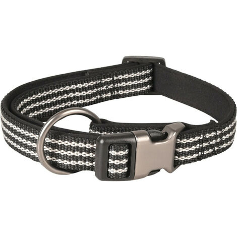 Collier Jannu noir réglable de 20 à 35 cm 10 mm taille S pour chien - Flamingo (1/5)