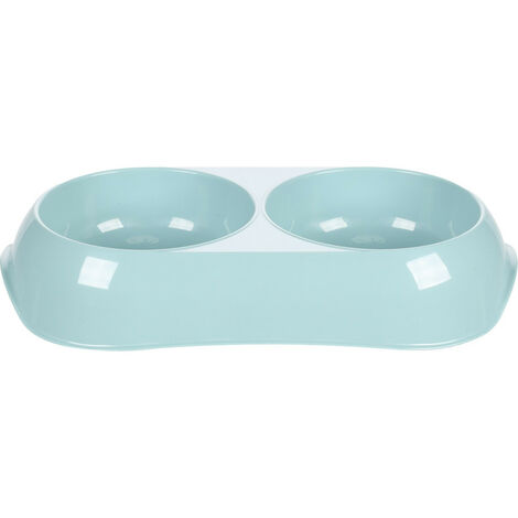 Gamelle double en plastique recyclé MUK 2 x 200 ml pour chien et chat. - Flamingo (1/4)