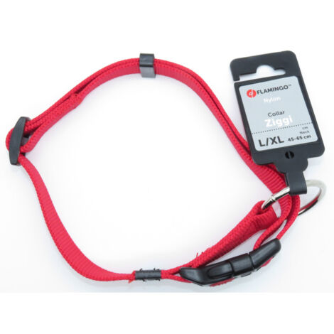 Collier Ziggi rouge 45 -65 cm 25 MM  taille L pour chien - Flamingo (1/4)