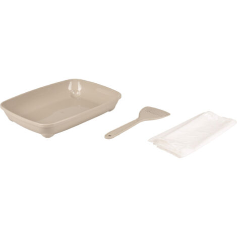 Bac à Litière, set Kitten taupe,  37 cm, pour chaton - Flamingo (1/4)