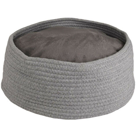 Panier + coussin rond Hebe. ø 33 x 15 cm. couleur gris. pour chat. - Flamingo (1/4)