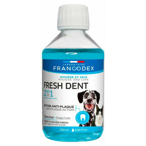 Fresh Dent 2 en 1 Pour Chiens et Chats 250 ml - Francodex (1/3)