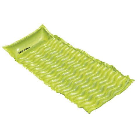 Matelas gonflable de piscine 185 x 76 x 23 cm – Capacité 1 personne – Couleur vert anis – Pression de gonflage 0,3 bar