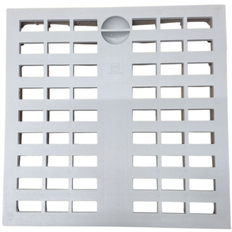 Grille piéton pour regard d'évacuation d'eau 28 x 28 cm – Épaisseur 2 cm sur les côtés, 3 cm au milieu – Pour regards 30 x 30 cm – Jardiboutique