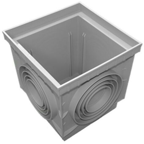 Regard évacuation monobloc 40x40 cm en polypropylène – Empilable pour rehausse – Pour chantiers humides – Jardiboutique