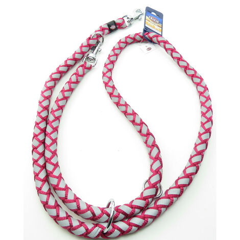 Laisse Cavo Reflect ø18mm x 2 M. réglable Fushia pour chien - Trixie