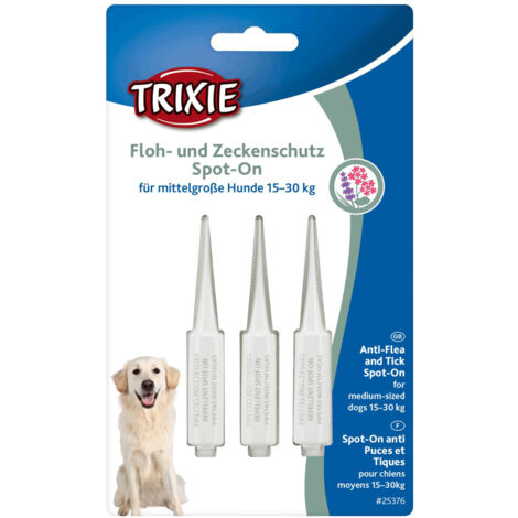 Protection anti-tiques et puces Spot-On pour chien de 15- 30 Kg - Trixie
