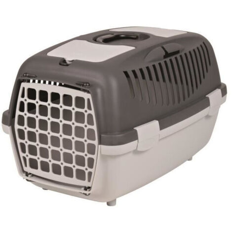 Box de transport Capri 2, XS-S, 37 x 34 x 55 cm, gris pour petit chien max 8 kg - Trixie (1/5)