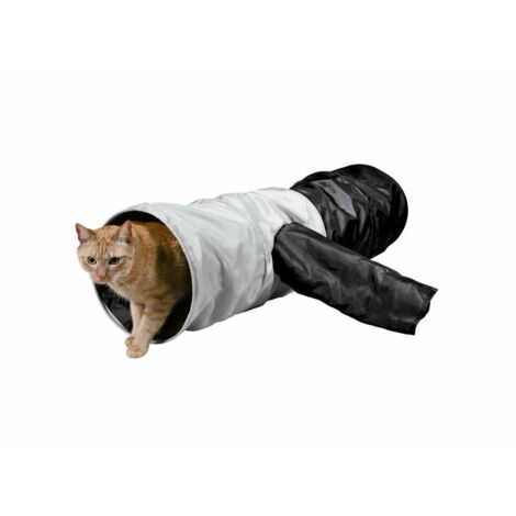 Tunnel de jeu ø 30 × 115 cm pour chat et chiot coloris noir et rose - Trixie