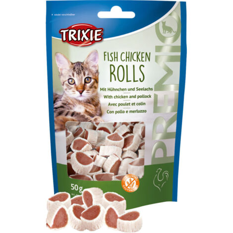 Friandise rouleaux  poulet/colin 50 gr friandise pour chat - Trixie