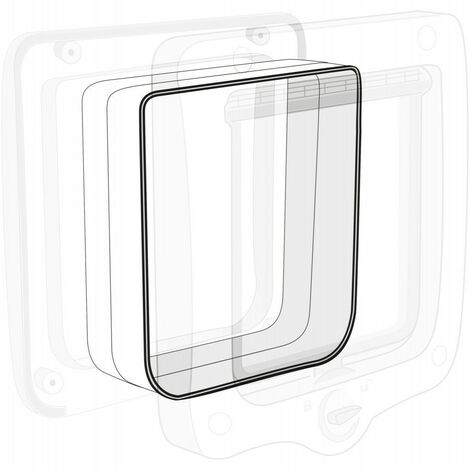 Tunnel rallonge blanc 15.5 x 16.2 cm pour chatière – Augmentation profondeur installation jusqu'à 27 mm – Plastique durable – Trixie