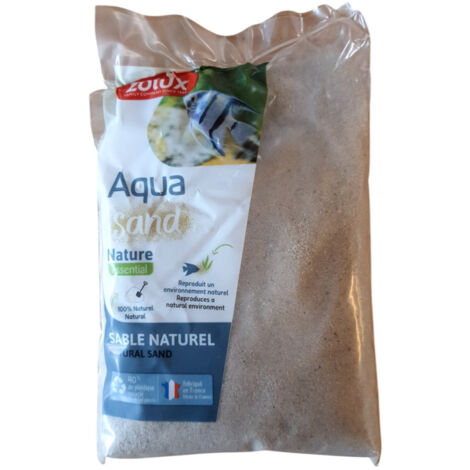 Sol décoratif gravier 0.3-1.2 mm naturel quartz fin 1 kg pour aquarium. - zolux
