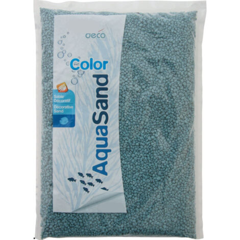 Sable décoratif 2-3 mm aqua Sand bleu néon 1 kg pour aquarium - zolux (1/2)