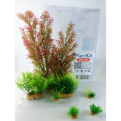 Déco plantkit idro n°1. plantes artificielles. 7 pieces. H 36 cm. décoration d'aquarium. - zolux (1/5)