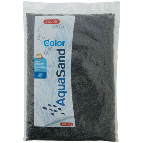 Sable aquatique 2-3 mm noir ébène 1kg pour aquarium. - zolux